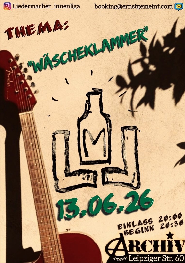 Die Liedermacher*innenliga — Thema: Wäscheklammer
